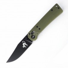 Нож Hightron Pathwright,14C28N, G10, зеленый, черный клинок