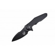 Нож Hightron Mini Ventura, D2, G10, черный, черный stonewash клинок