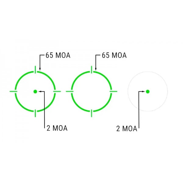 Прицел коллиматорный Holosun AEMS точка 2 MOA + круг 65 МОА (зеленый) - 15920065 Прицел коллиматорный Holosun AEMS точка 2 MOA + круг 65 МОА (зеленый) - 15920065