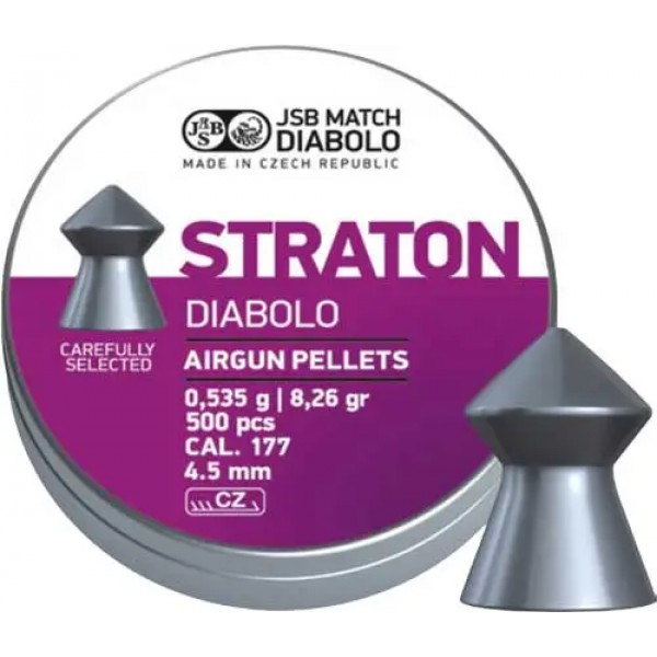 Пули пневматические JSB Diabolo Straton 0,53 г 4,5 мм 500 шт/уп - 14530511 Пули пневматические JSB Diabolo Straton 0,53 г 4,5 мм 500 шт/уп - 14530511