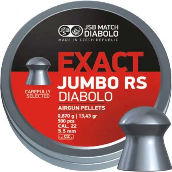 Кулі пневматичні JSB Diabolo Exact Jumbo RS 0,87 г 5,52 мм 500 шт/уп - 14530513