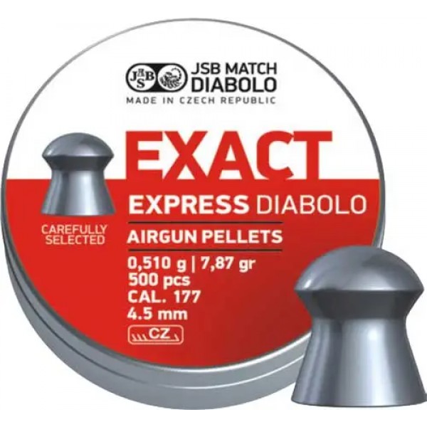 Пули пневматические JSB Diabolo Exact Express 0,51 г 4,52 мм 500 шт/уп - 14530522