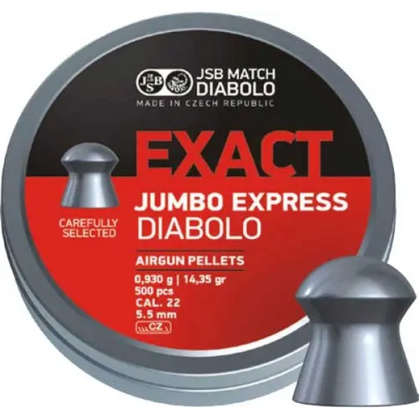 Кулі пневматичні JSB Diabolo Exact Jumbo Express 0,93 г 5,52 мм 500 шт/уп - 14530525