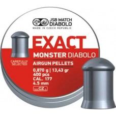 Пули пневматические JSB Diabolo Monster 0,87 г 4,52 мм 400 шт/уп