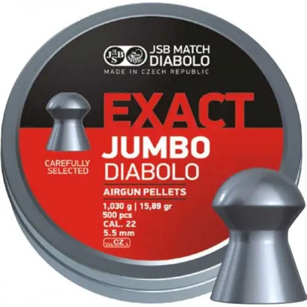 Пули пневматические JSB Exact Jumbo 1,03 г 5,51 мм 250 шт/уп - 14530548