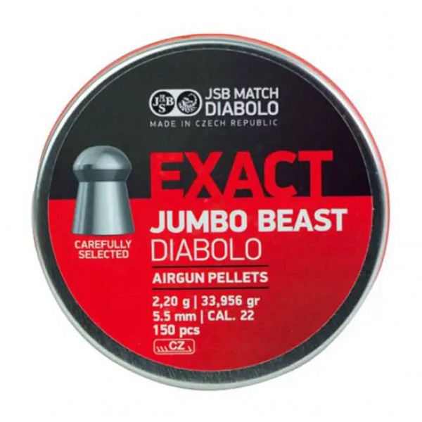 Пули пневматические JSB Exact Jumbo Beast 2,2 г 5,52 мм 150 шт/уп - 14530552