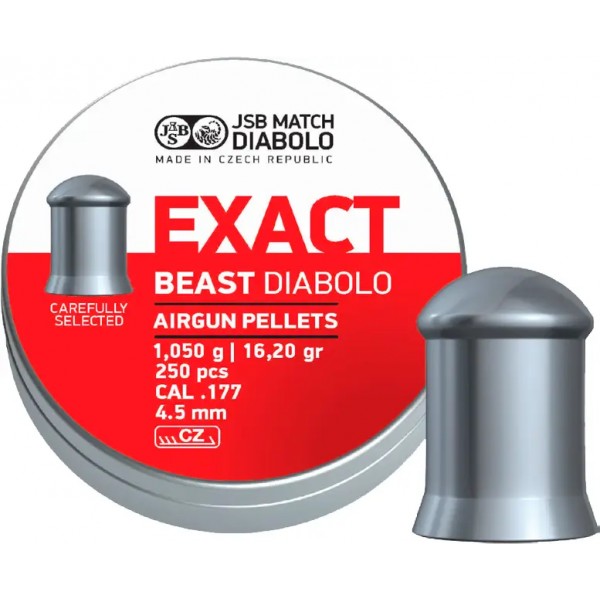 Пули пневматические JSB Diablo Exact Beast 1,05 г 4,52 мм 250 шт/уп - 14530607