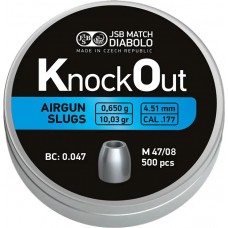 Пули пневматические JSB Diabolo KnockOut Slugs 0,65 г 4,51 мм 500 шт/уп