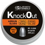 Пули пневматические JSB Diabolo KnockOut Slugs MKII 1,645 г 5,49 мм 200 шт/уп