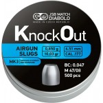 Пули пневматические JSB Diabolo Knock Out Slugs MK3 0,65 г 4,5 мм 500 шт/уп