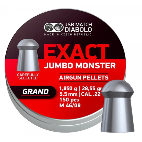 Кулі пневматичні JSB Diabolo Exact Jumbo Monster Grand 1,85 г 5,52 мм 150 шт/уп - 14530618