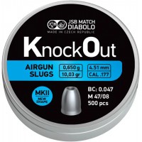 Пули пневматические JSB Diabolo Knock Out Slugs MKII 0,65 г 4,5 мм 500 шт/уп