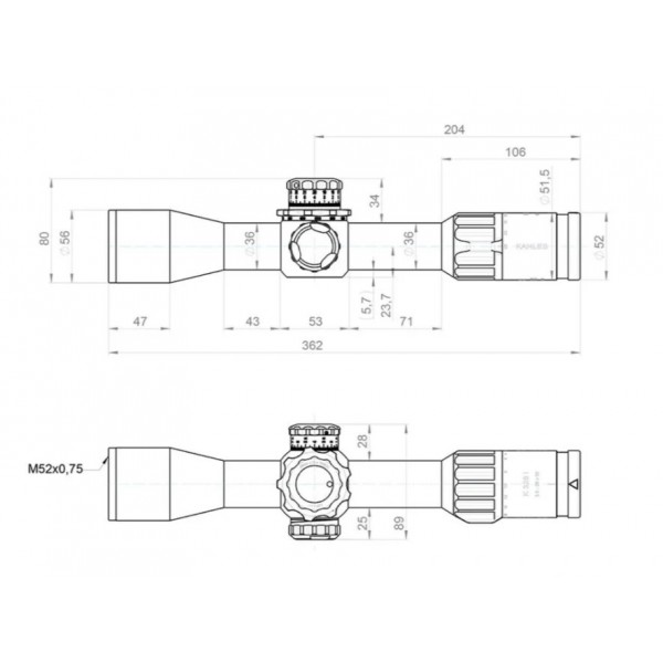 Приціл оптичний KAHLES K328i DLR CCW 3.5-28x50 (36 мм) illum. Skmr4+ w-right FFP - 10706 Приціл оптичний KAHLES K328i DLR CCW 3.5-28x50 (36 мм) illum. Skmr4+ w-right FFP - 10706