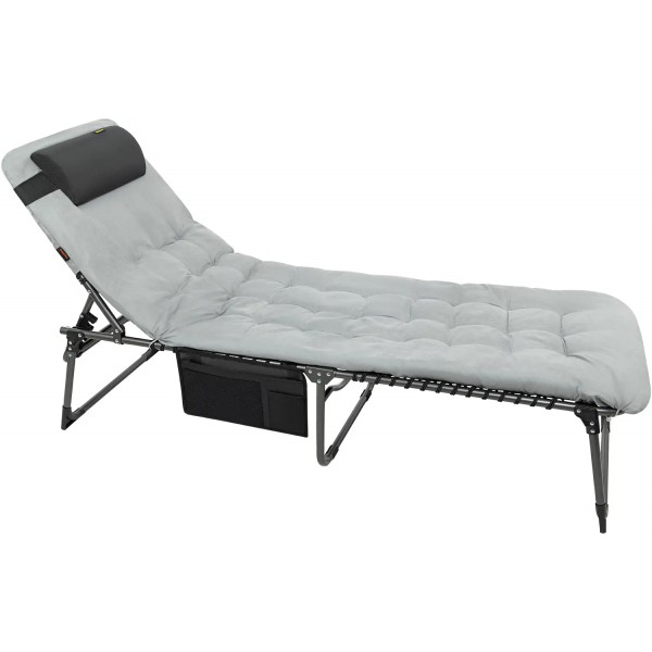 Кровать раскладная KingCamp Hamburg Plus Grey/Black - 22485861