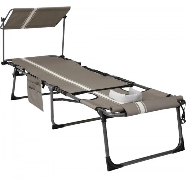 Шезлонг KingCamp Magnolia B10 Plus Grey/White - 22486557