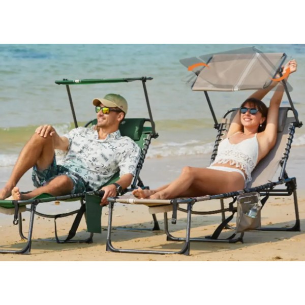 Шезлонг KingCamp Magnolia B10 Plus Grey/White - 22486557