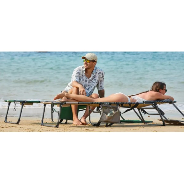 Шезлонг KingCamp Magnolia B10 Plus Grey/White - 22486557