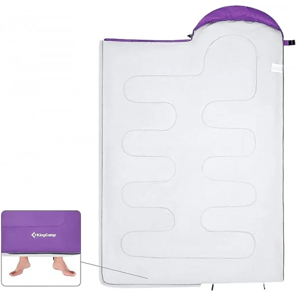 Спальний мішок KingCamp Oasis 250 Comf +12°C / Lim +7°C / Extr -3°C Purple - 22486569 Спальний мішок KingCamp Oasis 250 Comf +12°C / Lim +7°C / Extr -3°C Purple - 22486569