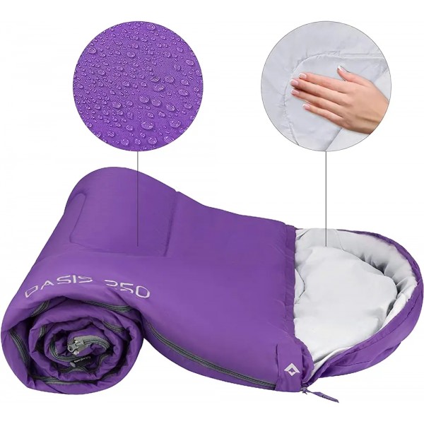 Спальний мішок KingCamp Oasis 250 Comf +12°C / Lim +7°C / Extr -3°C Purple - 22486569 Спальний мішок KingCamp Oasis 250 Comf +12°C / Lim +7°C / Extr -3°C Purple - 22486569