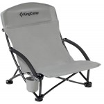 Стілець розкладаний KingCamp Beach Chair Grey