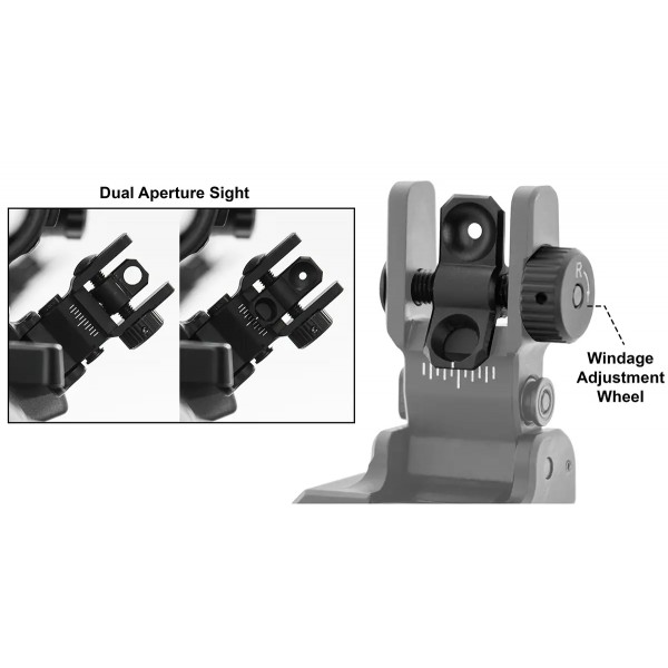 Целик складной Leapers UTG 45 градусов Picatinny - 23700952 Целик складной Leapers UTG 45 градусов Picatinny - 23700952