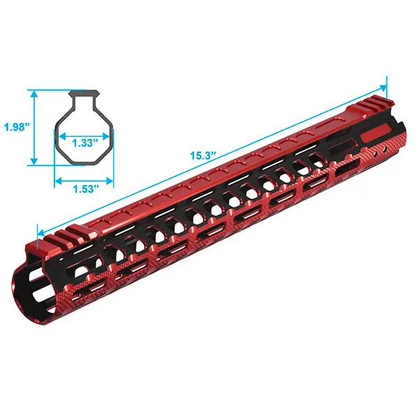 Цівка Leapers UTG PRO Ultra Slim15" для AR15. M-LOK. Black/Red - 23700971 Цівка Leapers UTG PRO Ultra Slim15" для AR15. M-LOK. Black/Red - 23700971