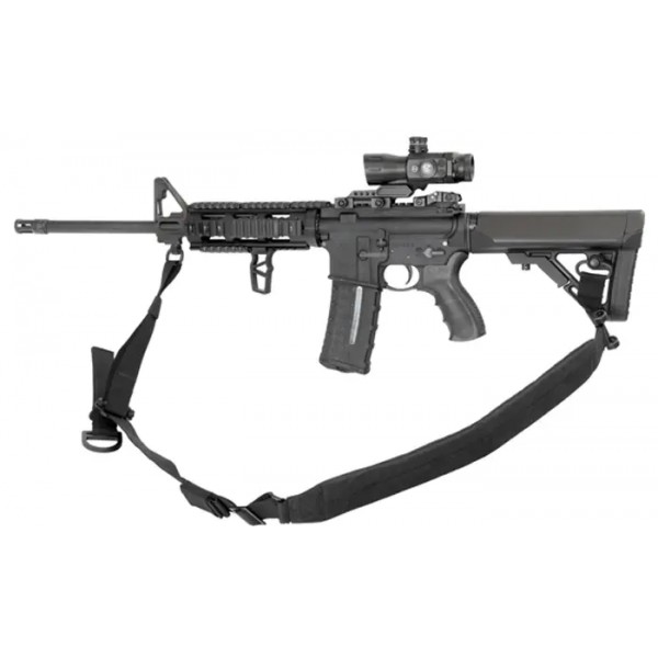 Ремень ружейный Leapers Bolla 2/1-точечный с QD-антабками Черный - 23700973