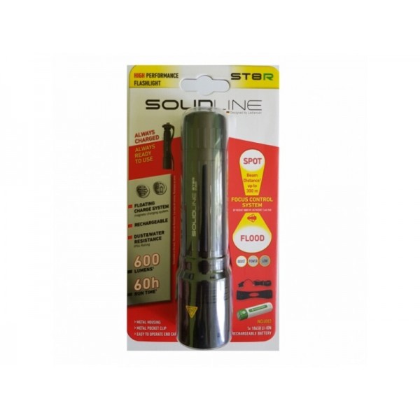 Фонарь Solidline ST8R, заряжаемый, с беспроводной зарядкой и настенным креплением, 600/250/10, блистер - 502215 Фонарь Solidline ST8R, заряжаемый, с беспроводной зарядкой и настенным креплением, 600/250/10, блистер - 502215