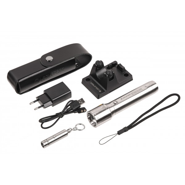 Подарочный набор Ledlenser P7RCore и V8, нержавеющая сталь - 502466 Подарочный набор Ledlenser P7RCore и V8, нержавеющая сталь - 502466