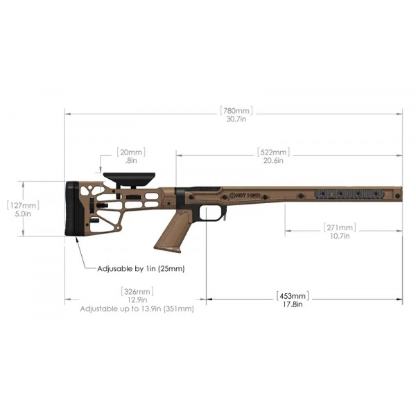 Ложа MDT HS3 для Tikka T3 LA Black - 17280028 Ложа MDT HS3 для Tikka T3 LA Black - 17280028