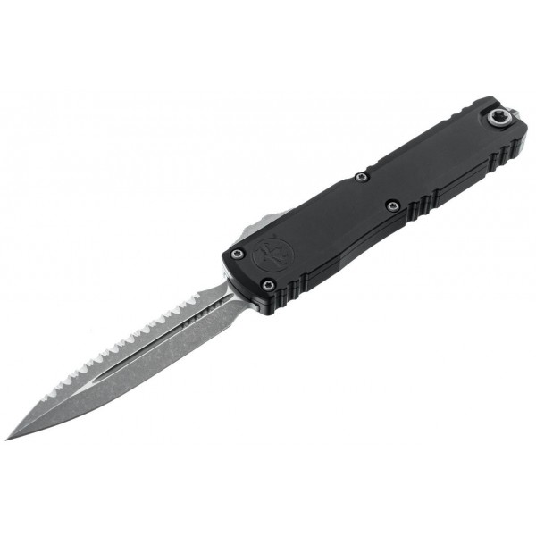 Ніж Microtech Ultratech Gen IV OTF D/E серрейтор Apoc Black - 11224-12AP