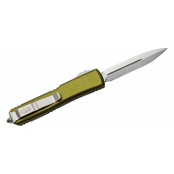 Ніж Microtech Ultratech Gen IV OTF D/E серрейтор Stonewash OD Green - 11224-12OD Ніж Microtech Ultratech Gen IV OTF D/E серрейтор Stonewash OD Green - 11224-12OD
