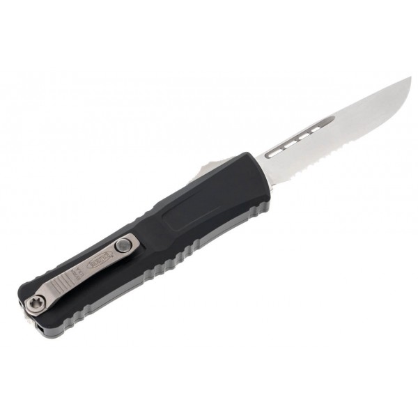 Нож Microtech Combat Troodon LT S/E OTF, stonewash. полусеррейтор, черный - 1143-11 Нож Microtech Combat Troodon LT S/E OTF, stonewash. полусеррейтор, черный - 1143-11