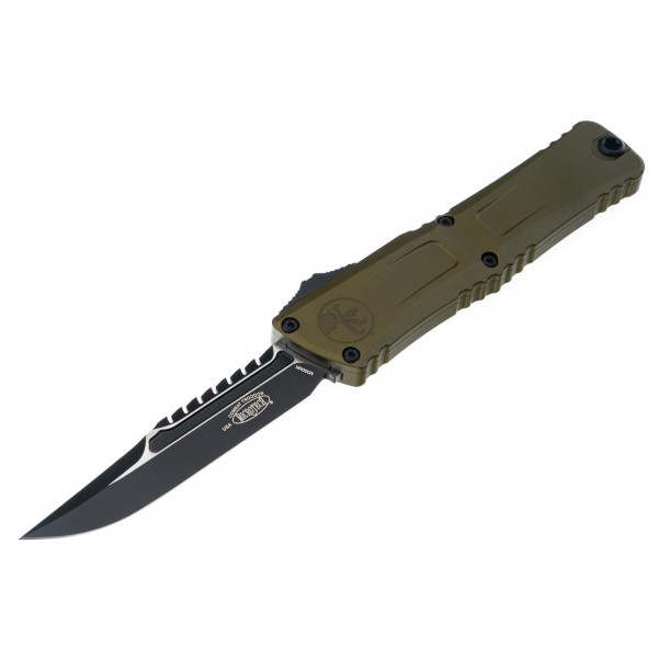 Ніж Microtech Combat Troodon Gen III OTF Iinterceptor, чорний клинок, руків'я OD green - 1217-1ODS