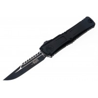 Нож Microtech Combat Troodon Gen III OTF Interceptor Signature tactical, черный