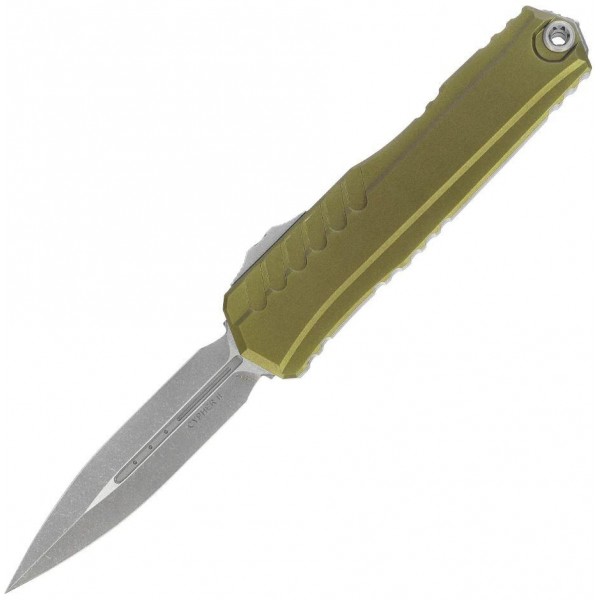 Нож Microtech Cypher II D/E OTF, Apoc, рукоять OD green - 1242-10APOD