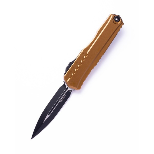 Ніж Microtech Cypher II D/E OTF, чорний клинок, руків'я tan - 1242-1TA