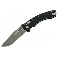 Ніж Microtech Amphibian Ram-Lock, клинок Apoc Fluted, чорне руків'я G10