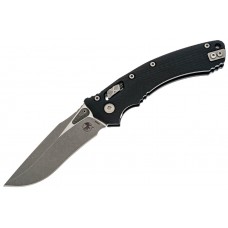 Нож Microtech Amphibian Ram-Lock, клинок Apoc Fluted, черная рукоять G10