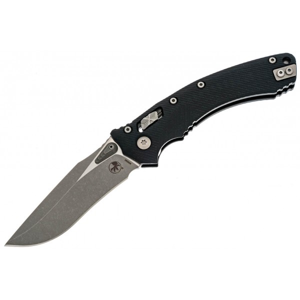 Нож Microtech Amphibian Ram-Lock, клинок Apoc Fluted, черная рукоять G10 - 137RL-10APFLGTBK
