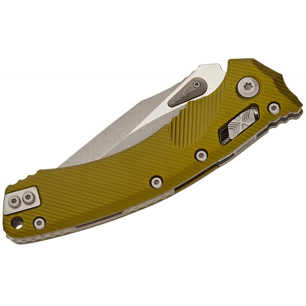 Ніж Microtech Amphibian Ram-Lok, клинок напівсер. Apoc Fluted, руків'я G10 OD Green - 137RL-11APFLOD Ніж Microtech Amphibian Ram-Lok, клинок напівсер. Apoc Fluted, руків'я G10 OD Green - 137RL-11APFLOD
