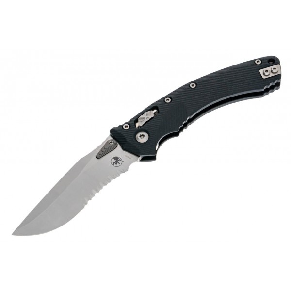 Ніж Microtech Amphibian Ram-Lok, клинок напівсер. Stwsh Fluted, руків'я чорне G10 - 137RL-11FLGTBK