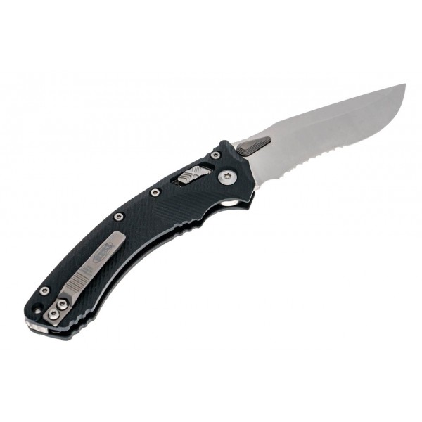 Ніж Microtech Amphibian Ram-Lok, клинок напівсер. Stwsh Fluted, руків'я чорне G10 - 137RL-11FLGTBK Ніж Microtech Amphibian Ram-Lok, клинок напівсер. Stwsh Fluted, руків'я чорне G10 - 137RL-11FLGTBK