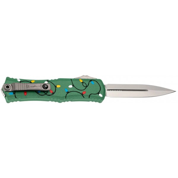 Ніж Microtech Hera II Mini Double Edge Stonewash Christmas Green - 14090679 Ніж Microtech Hera II Mini Double Edge Stonewash Christmas Green - 14090679