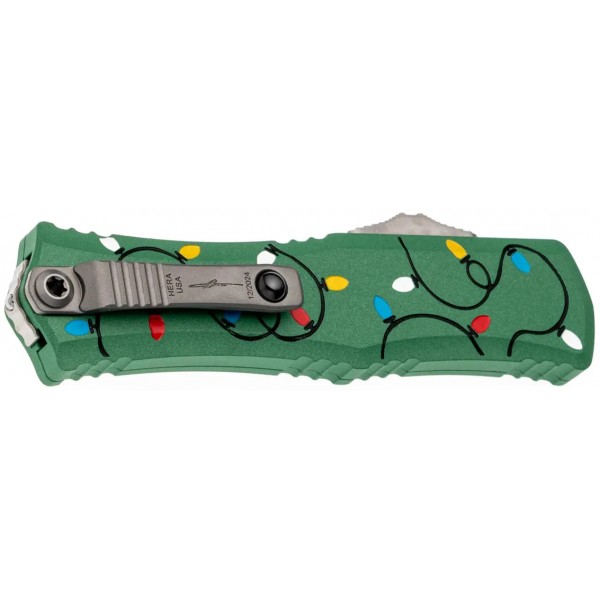Ніж Microtech Hera II Mini Double Edge Stonewash Christmas Green - 14090679 Ніж Microtech Hera II Mini Double Edge Stonewash Christmas Green - 14090679