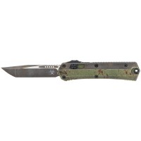 Нож Microtech Glykon Tanto Edge Outbreak Nickel Boron Internals Signature Series Green