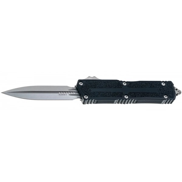 Ніж Microtech Scarab II GEN III Double Edge Stonewash Black - 14090748