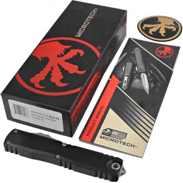 Ніж Microtech Ultratech GEN IV Double Edge Stonewash Black - 14090832 Ніж Microtech Ultratech GEN IV Double Edge Stonewash Black - 14090832