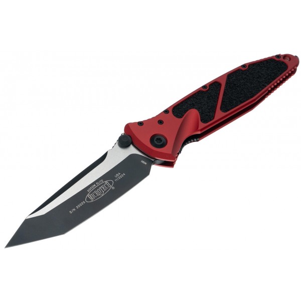 Нож Microtech Socom Elite T/E-M, tanto, черный, черно-красная рукоять - 161-1RD