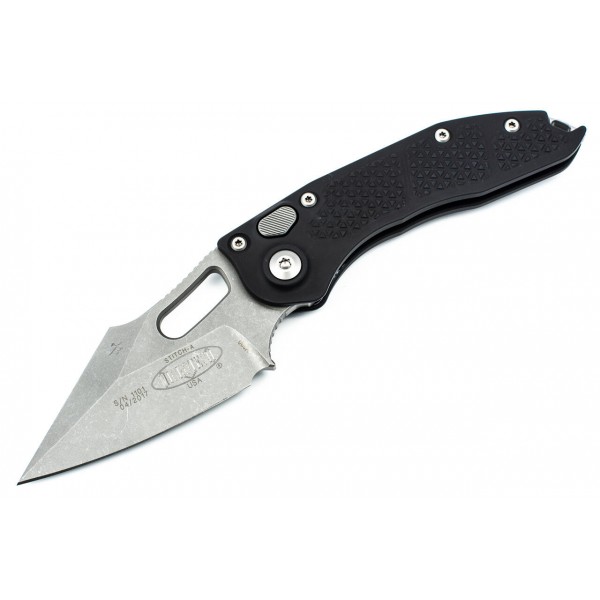 Ніж Microtech Stitch S/E Stonewash Standard Black - 169-10